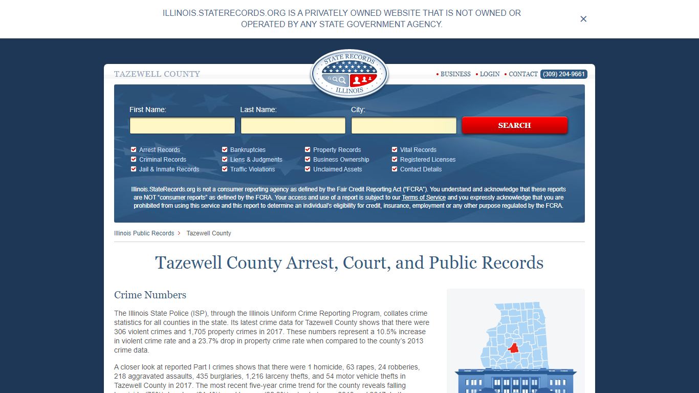 Tazewell County Arrest, Court, and Public Records